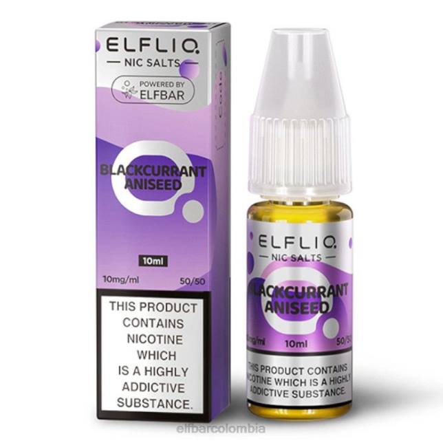 B802177 elfbar elfliq sales nic - anís de grosella negra - 10ml-10 mg/ml clásico