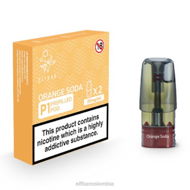 B802155 elfbar mate 500 p1 cápsulas precargadas - 20 mg (paquete de 2) refresco de naranja clásico