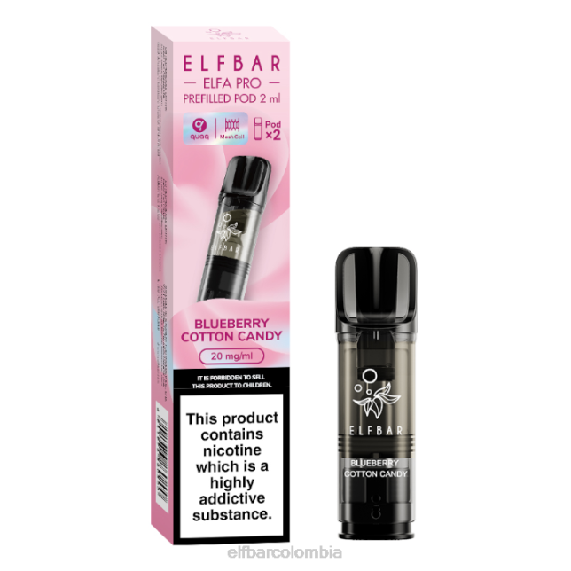 B80297 elfbar elfa pro cápsulas precargadas - 20 mg - paquete de 2 nube de arándanos