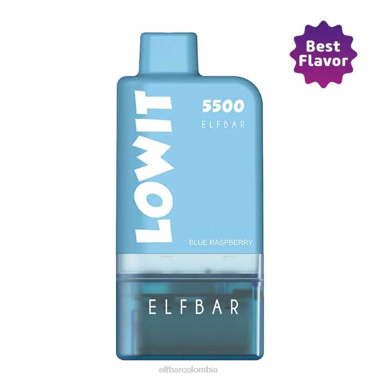 ELFBAR kit de cápsulas precargadas lowit 5500 2% nic frambuesa azul 48D46134 frambuesa azul+batería azul