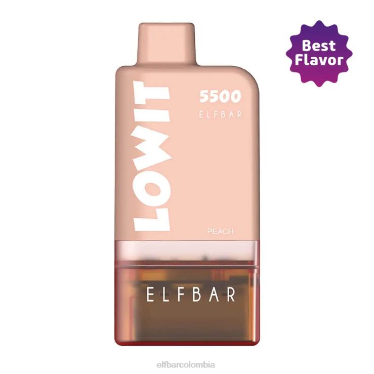 ELFBAR kit de cápsulas precargadas lowit 5500 2%nic melocotón 48D46137 vaina de melocotón+batería marrón