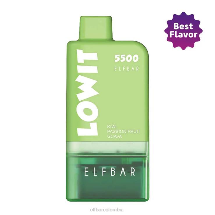 ELFBAR kit de vainas precargadas lowit 5500 2%nic kiwi maracuyá guayaba 48D46136 kiwi maracuyá vaina de guayaba+batería verde