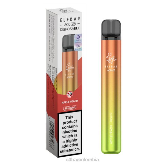 B80211 Vaporizador desechable elfbar 600v2 - 20 mg durazno manzana