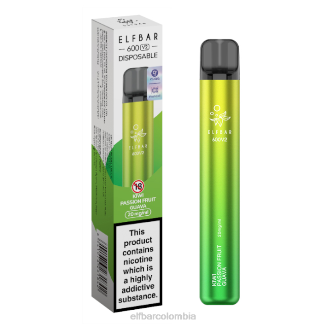 B80212 Vaporizador desechable elfbar 600v2 - 20 mg kiwi maracuyá guayaba