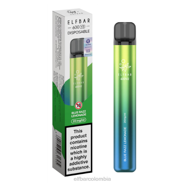 B80213 Vaporizador desechable elfbar 600v2 - 20 mg limonada azul razz