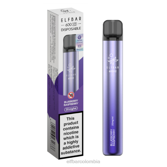 B80216 Vaporizador desechable elfbar 600v2 - 20 mg frambuesa arándano