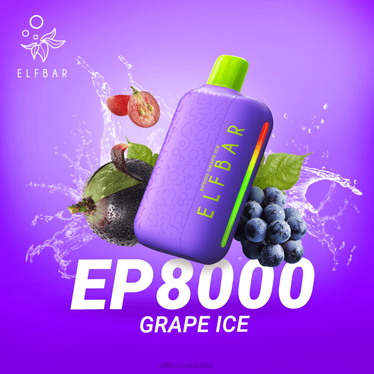 ELFBAR vape desechable nuevos soplos ep8000 48D4659 hielo de uva